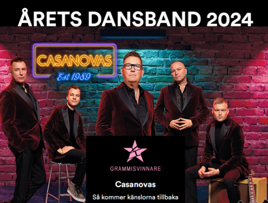 Casanovas - Grammisvinnare som Årets Dansband 2024 Casanovas - Årets Dansband 2024Casanovas - Grammisvinnare som Årets Dansband 2024